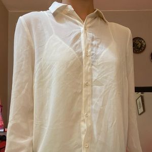 Dress shirt with attached cami inside, button down